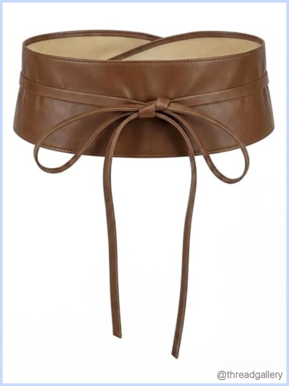 Faux Leather Obi Belt Wide Self Tie Knot Cinch Waist Sash for Dresses